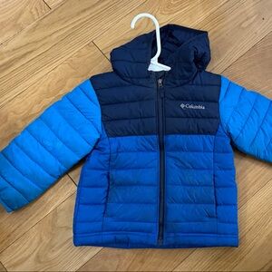 Columbia Kids Two-Tone Blue Puffer Jacket size 3T play condition